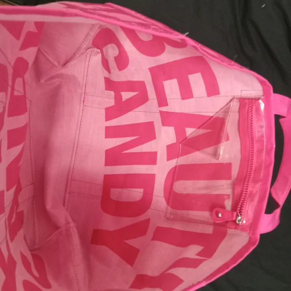 PINK Victoria's Secret Shiny Pink Tote - Picture 2 of 3